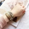 Multi layer leather bracelet