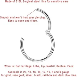 316L Surgical Steel Hoop