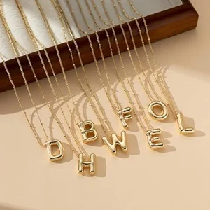 Cenland Bubble Letter Necklace for Women