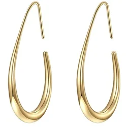 Lightweight Teardrop Hoop Earrings for Women