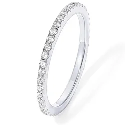 PAVOI GOLD CUBIC ZIRCONIA ETERNITY RING